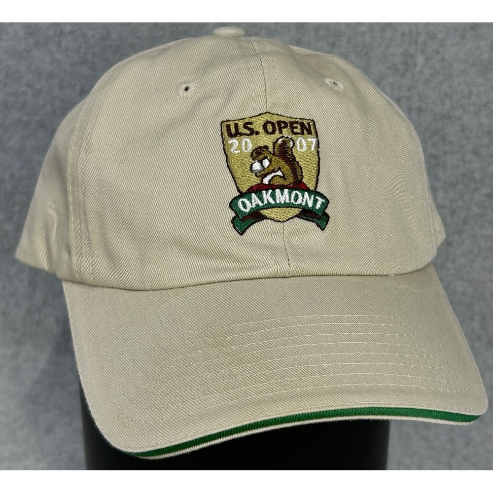 U.S. Open 2007 Oakmont Ball Cap Vintage Hat Tan Official Adjustable Back USGA